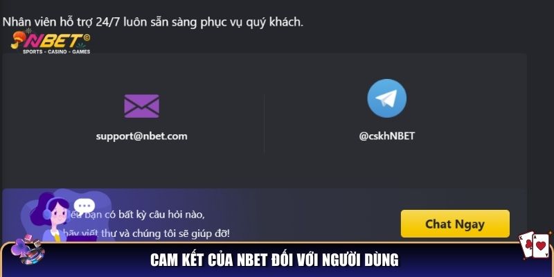Giới thiệu NBET – Sân chơi cược thể thao hấp dẫn 2025 3 Cam kết của NBET đối với người dùng