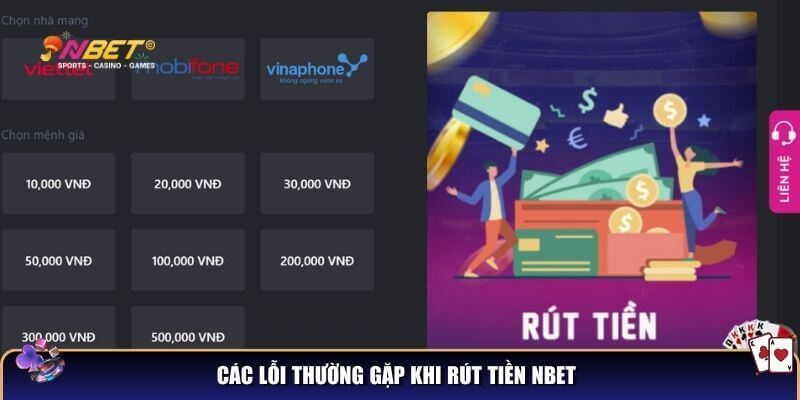 Các lỗi thường gặp khi rút tiền NBET